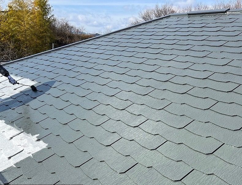 小野市屋根塗装上塗り