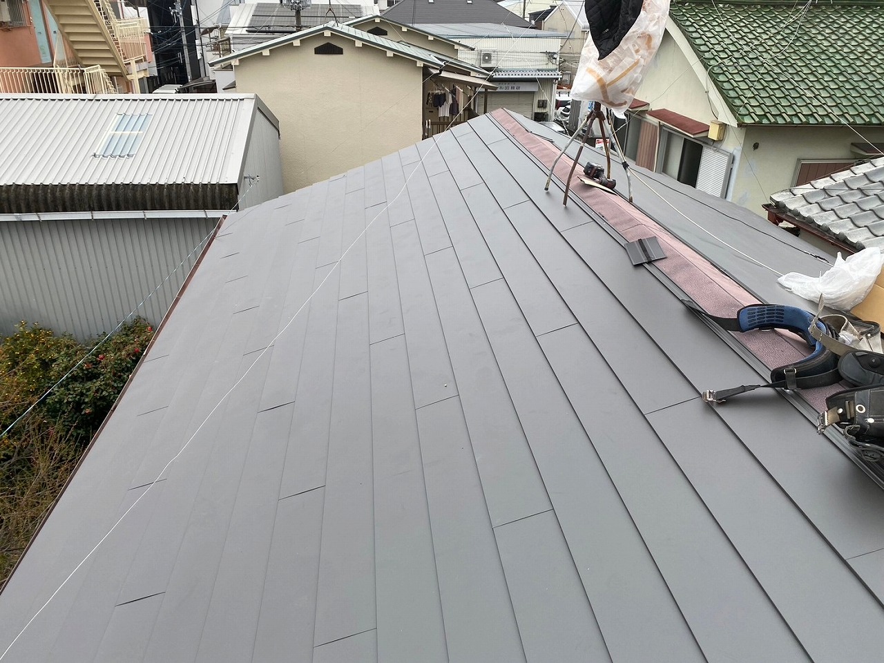 大東市カレッセ葺き