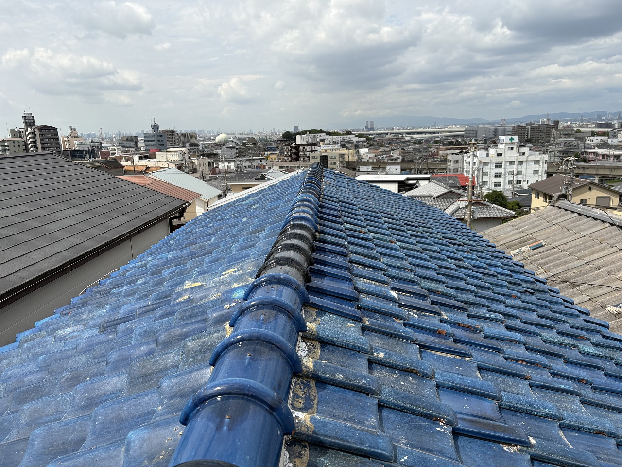 四条畷市７寸丸瓦固定