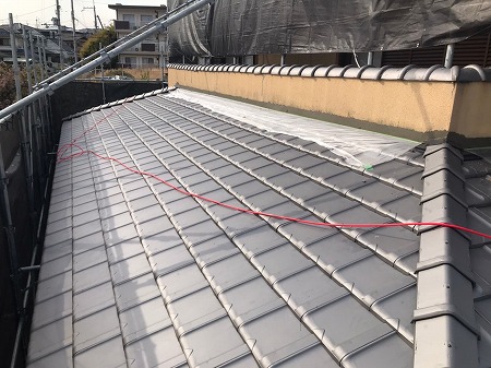 下屋根葺替後