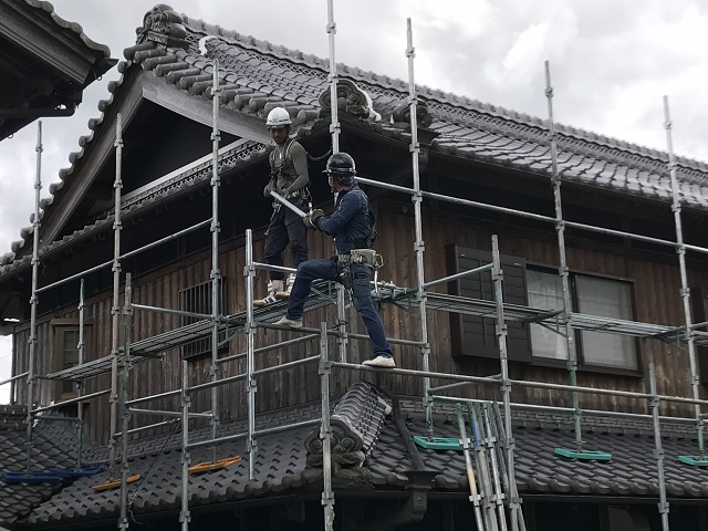 伊賀市 足場 組み立て