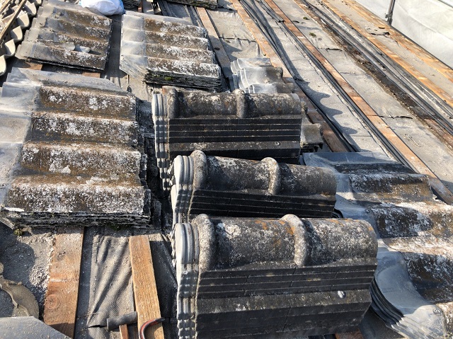 波板スレート　葺き替え