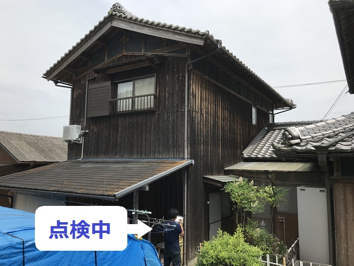 伊賀市 外壁塗り替え 点検中