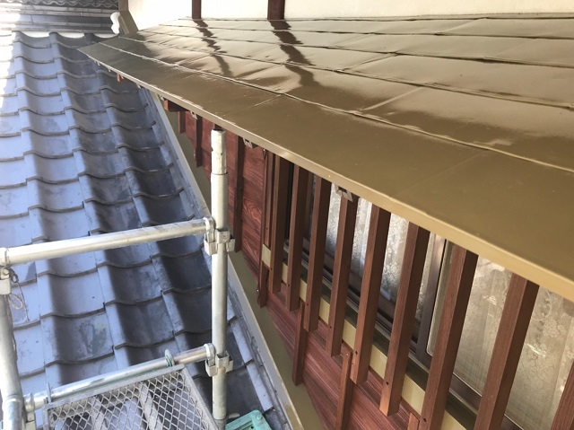 銅板 塗装 下屋