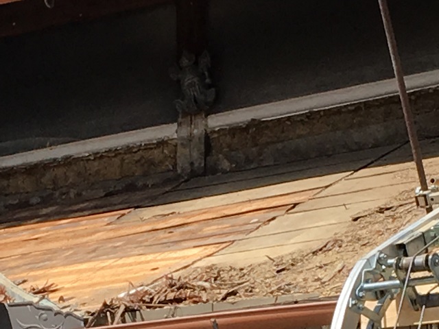 伊賀市　日本家屋瓦屋根野地板