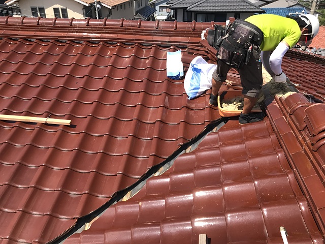 名張市　屋根補修棟めくり