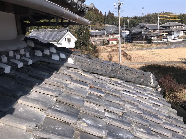 伊賀市　隅棟　葺き直し後