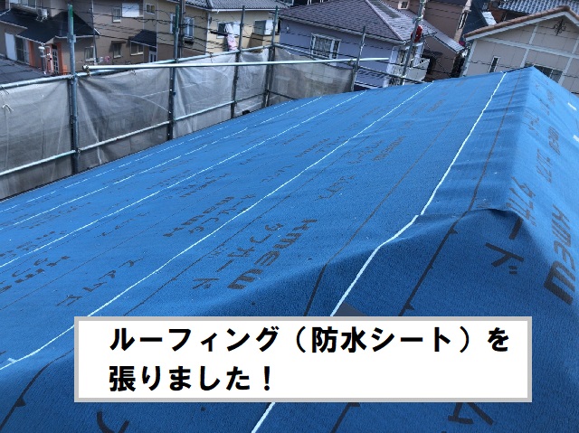 ルーフィング　張り　