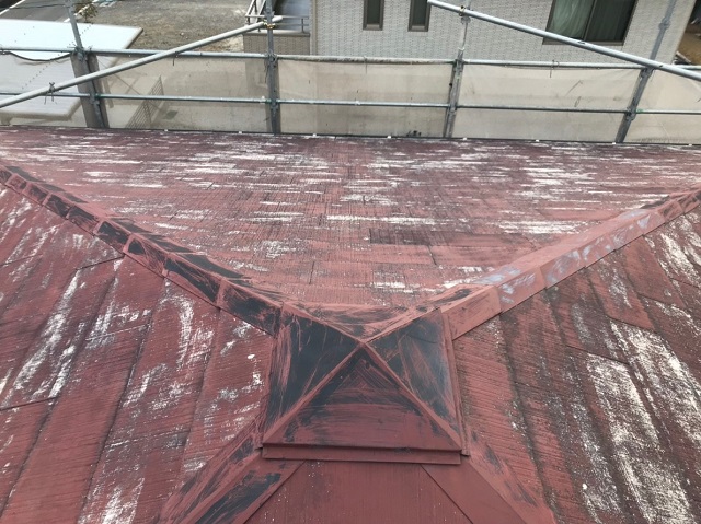 屋根　高圧洗浄後　