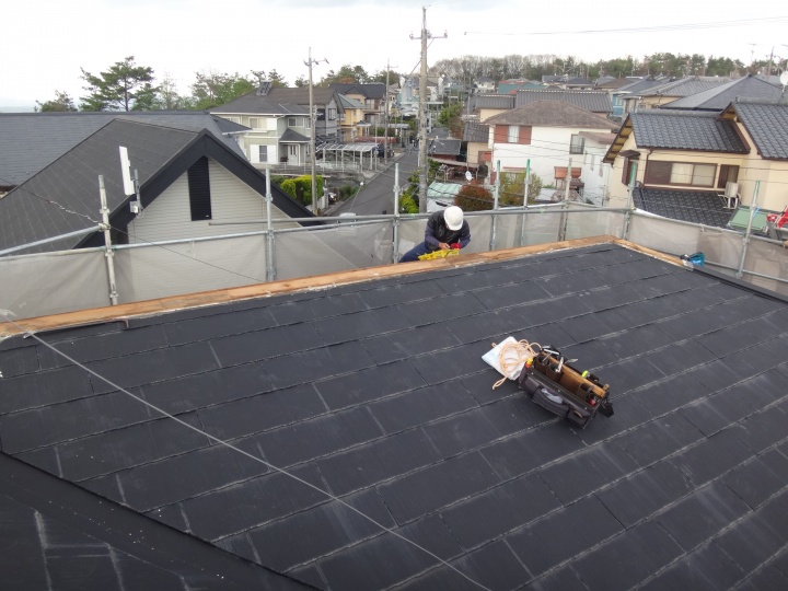 名張市カラーベスト棟下地腐り