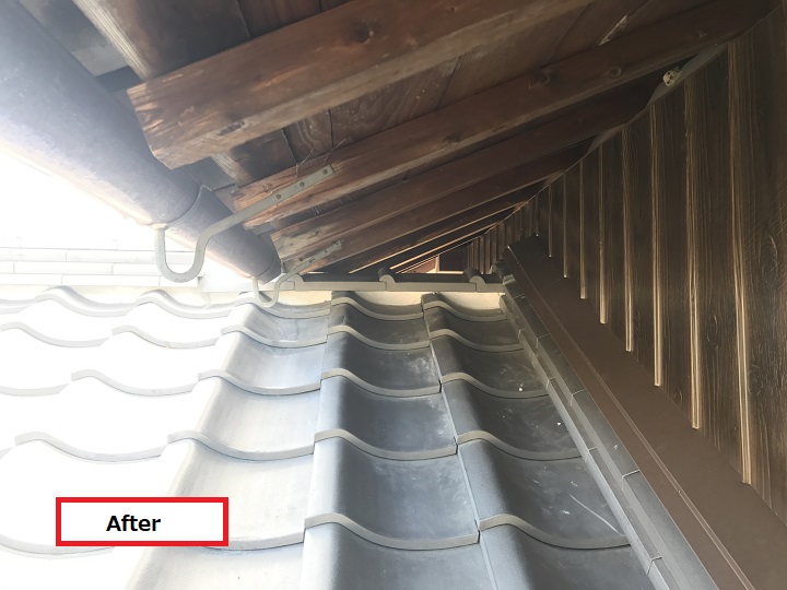 名張市　軒下の工事完成