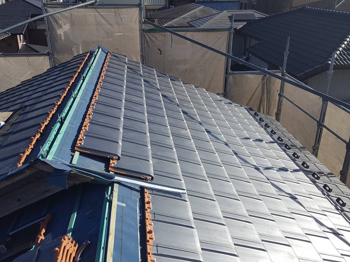 伊賀市　防災瓦設置