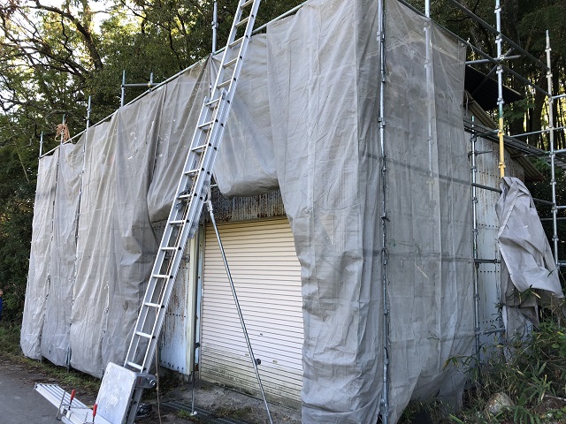 伊賀市　倉庫　全体写真