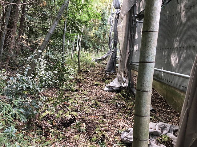 伊賀市　倉庫　裏側