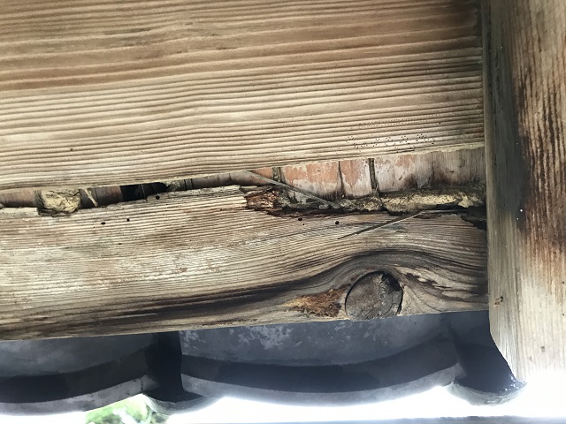 伊賀市 瓦屋根 裏側