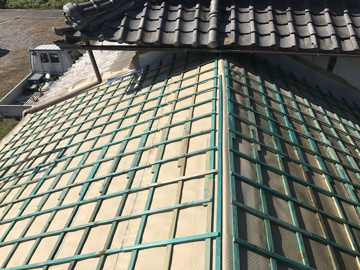 名張市 桟ルーフィング完成