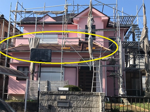 名張市　カバー工法　下屋根