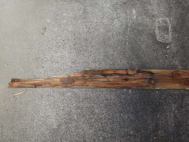 名張市棟下地貫板腐り