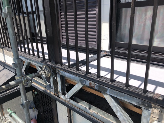 ベランダ防水　完成