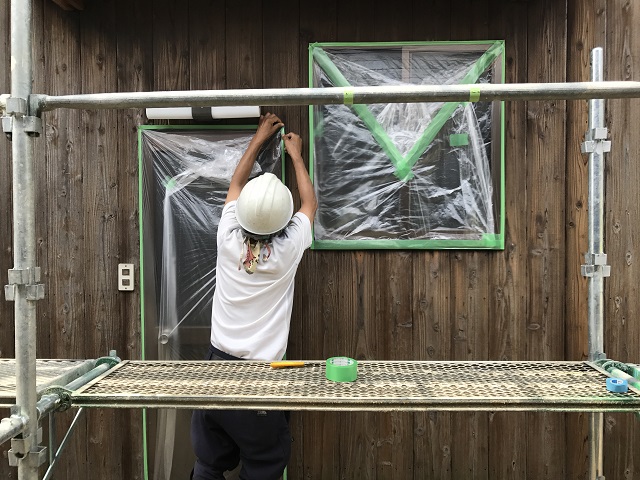 伊賀市 外壁塗り替え 養生