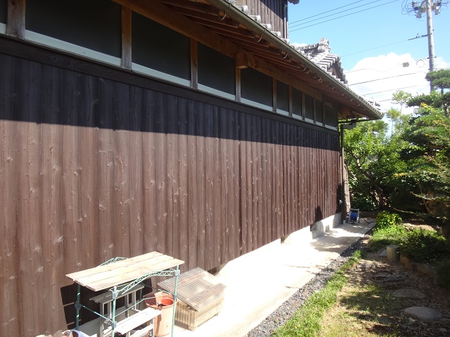 伊賀市　杉板外壁　塗り替え後