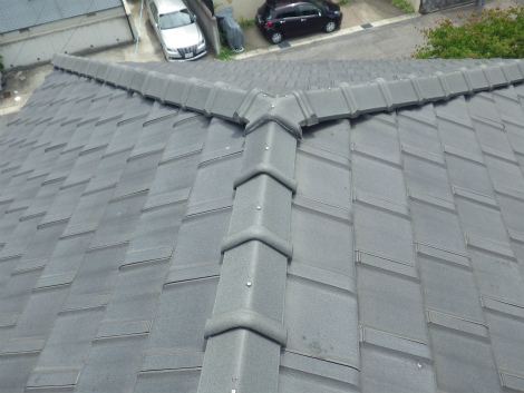 平板瓦谷板金雨漏り