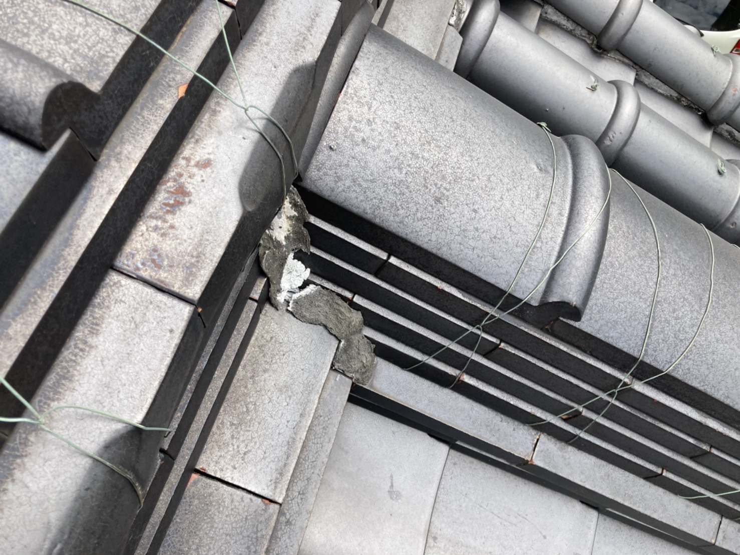 棟と棟の取り合い部分はこんな状況