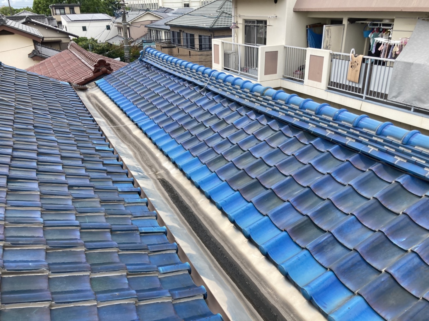 増築部も同じ瓦で綺麗ですね