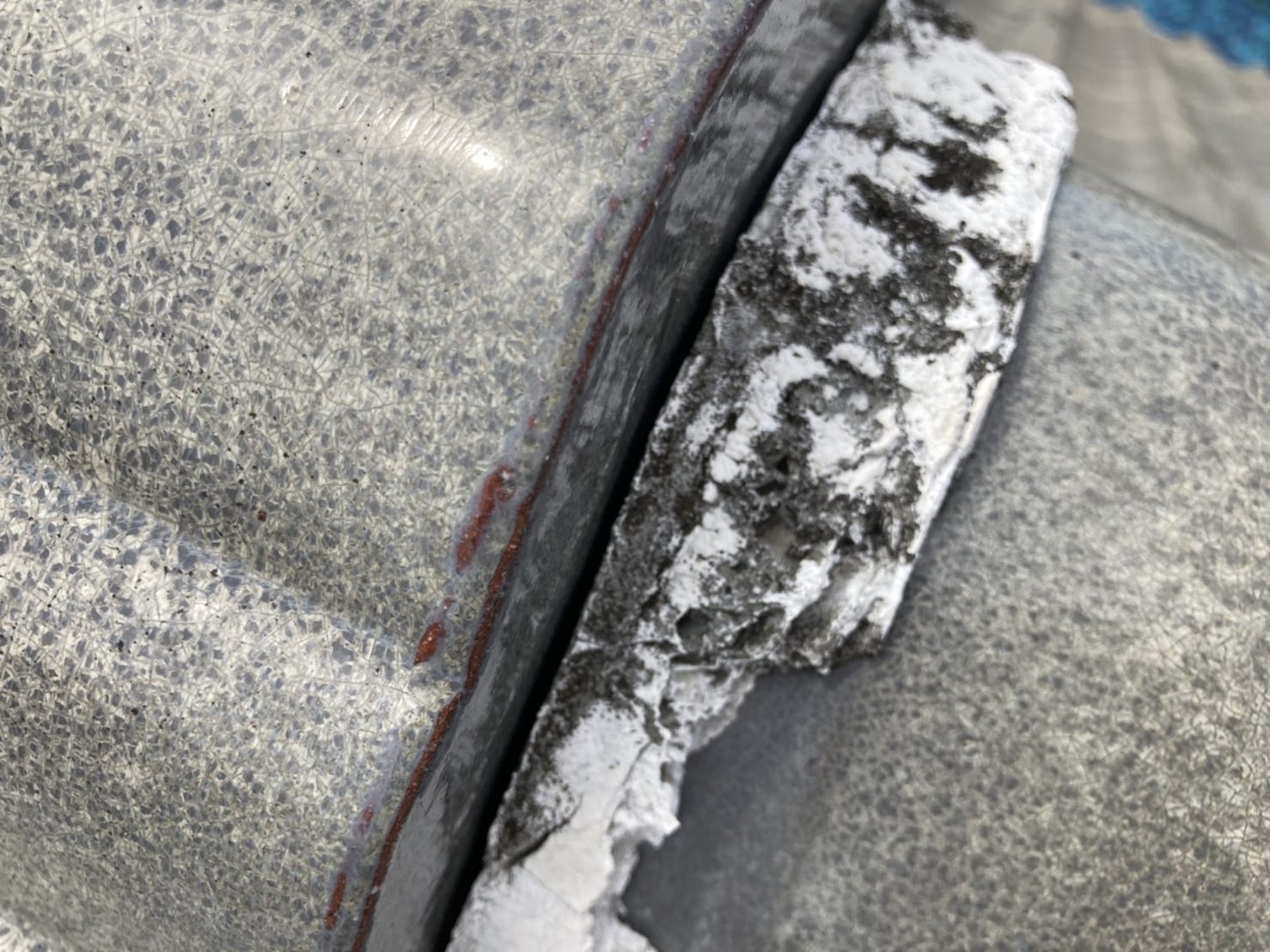 鬼巻き周りの漆喰は劣化が非常に早いです