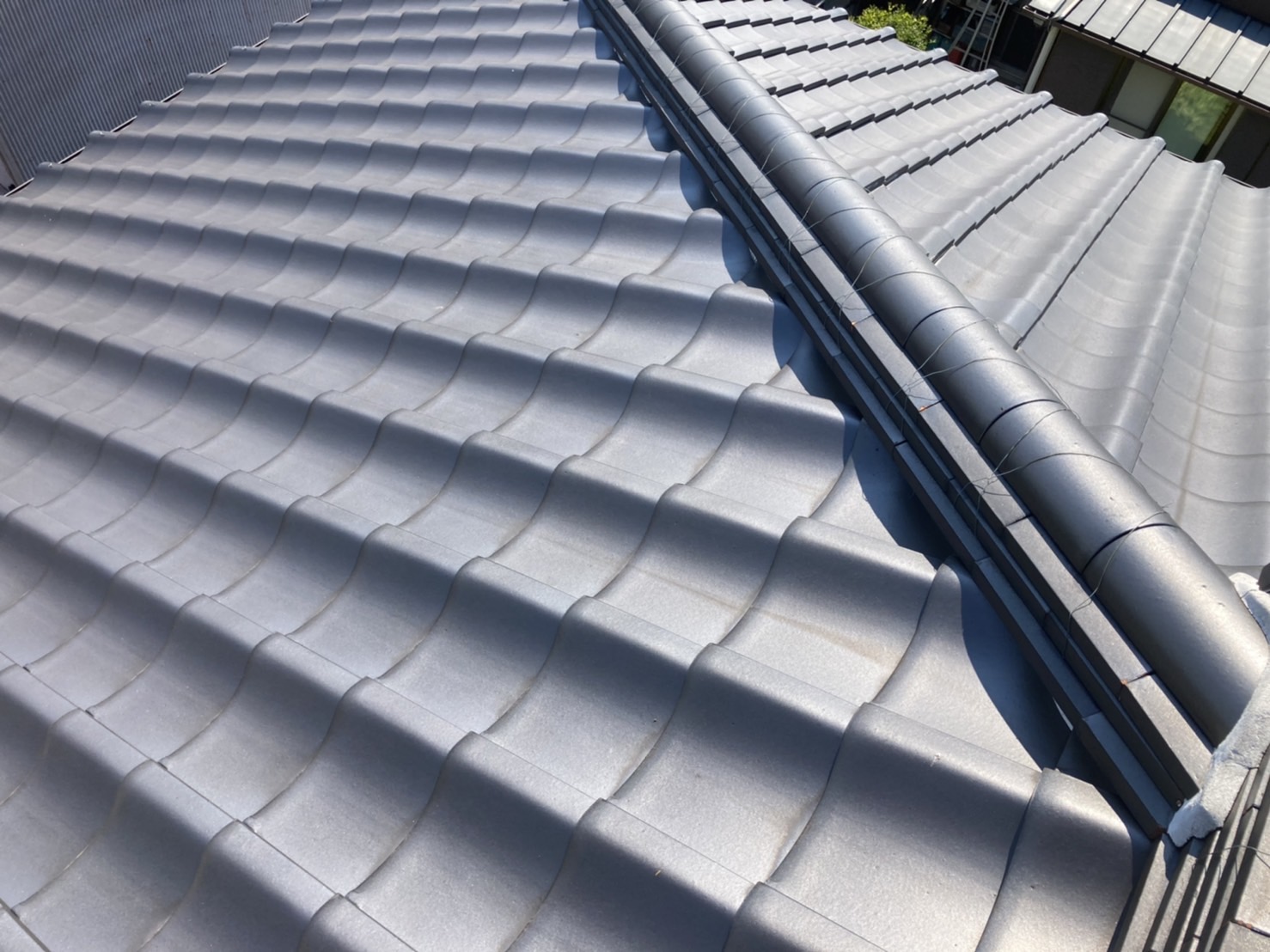 割れや抜くもなく、非常に綺麗な屋根ですね