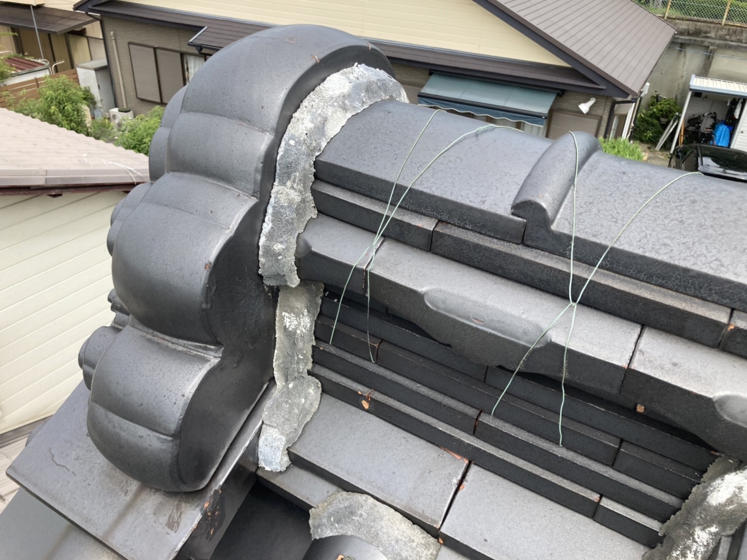 鬼巻き周りは剥離が進行します