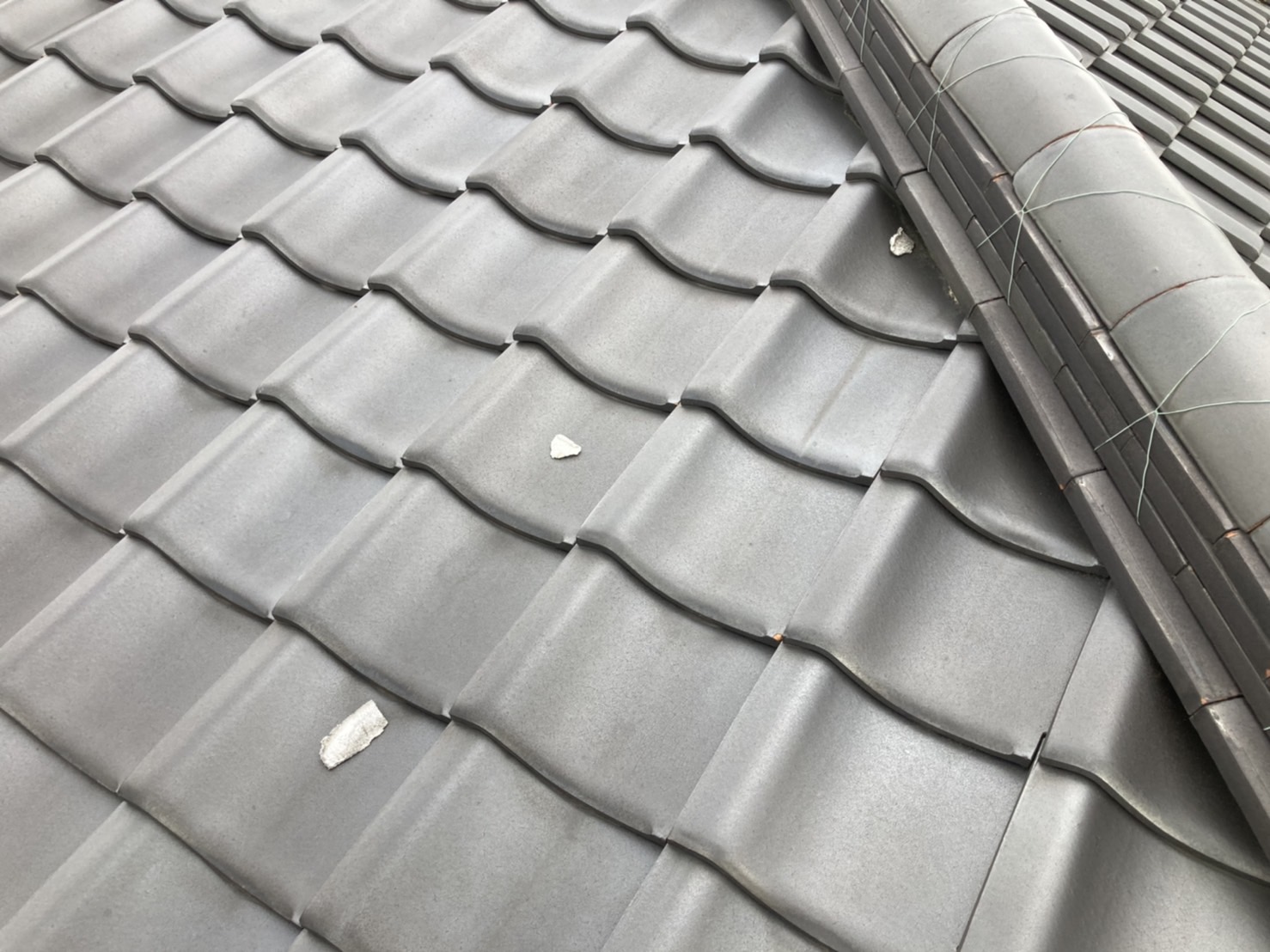 実際にはこのように屋根に落ちてしまいしまいます