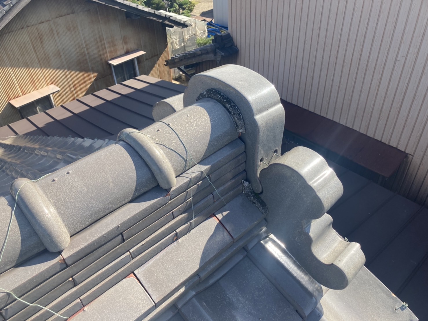 屋根点検　鬼瓦