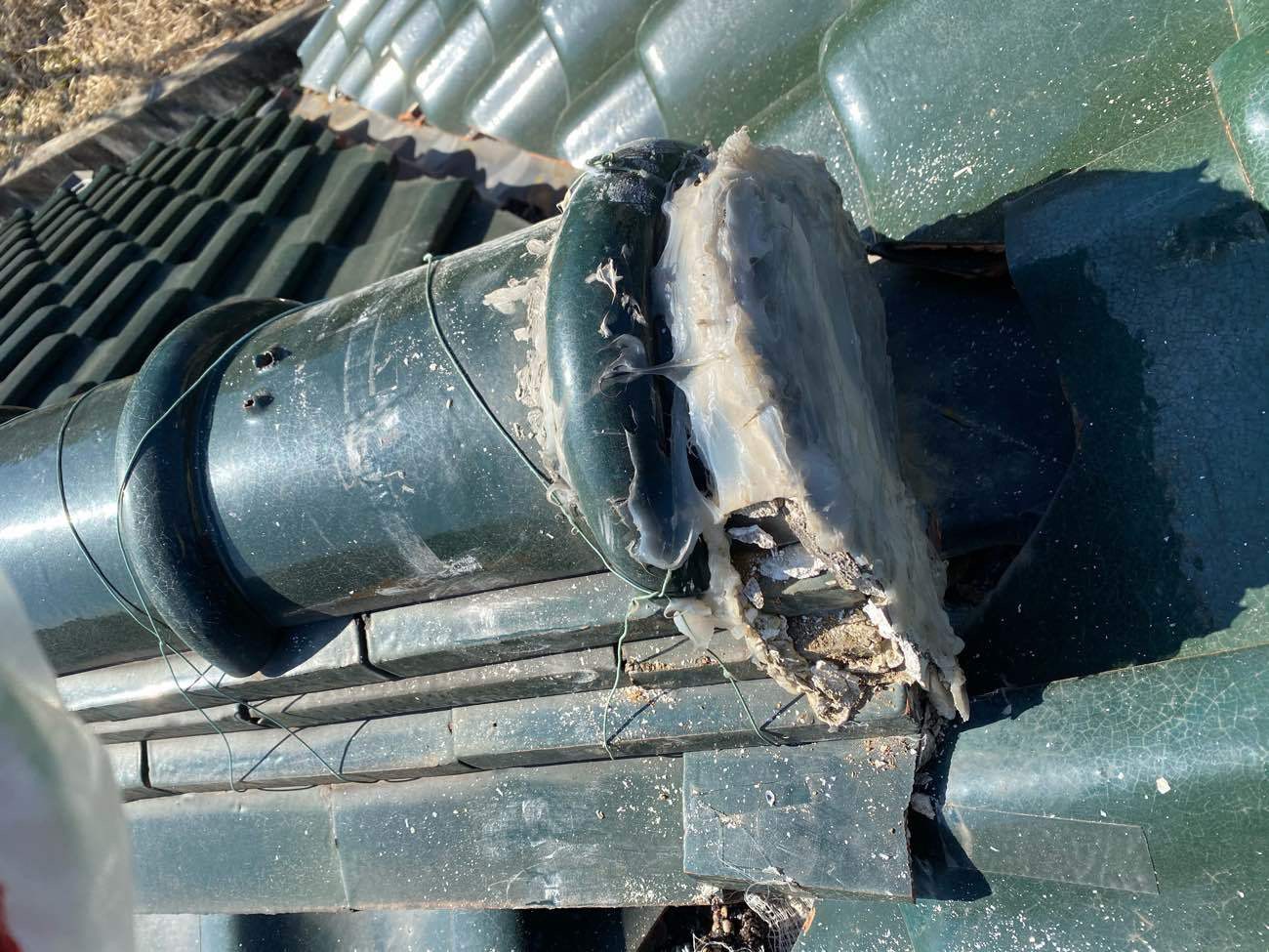 棟止め　施工前