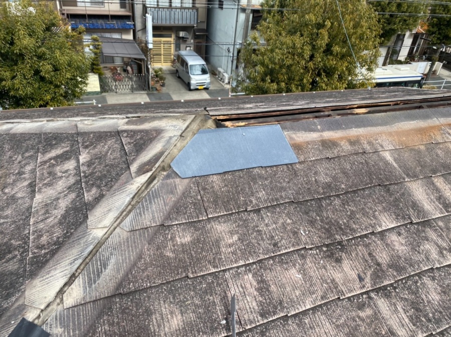 まずは既設板金を撤去