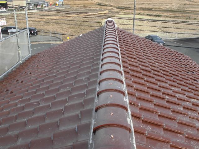 津山市　棟の積み直し工事完成です