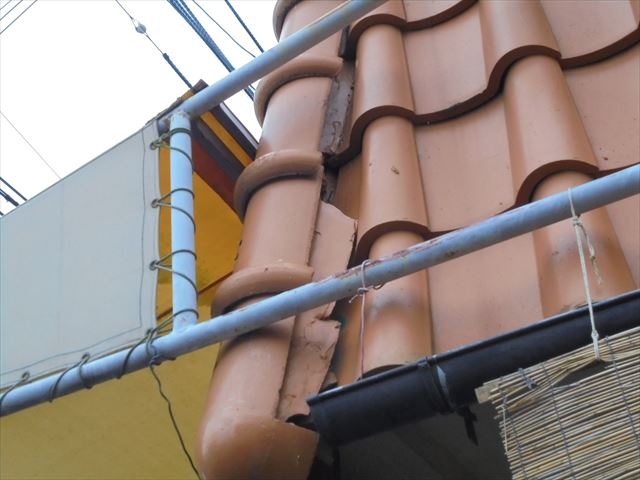 岡山市北区 屋根工事 漆喰補修