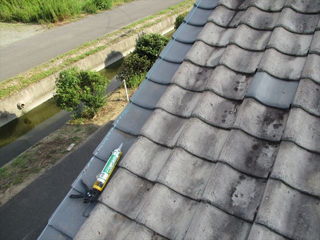 岡山市南区　瓦差し替え