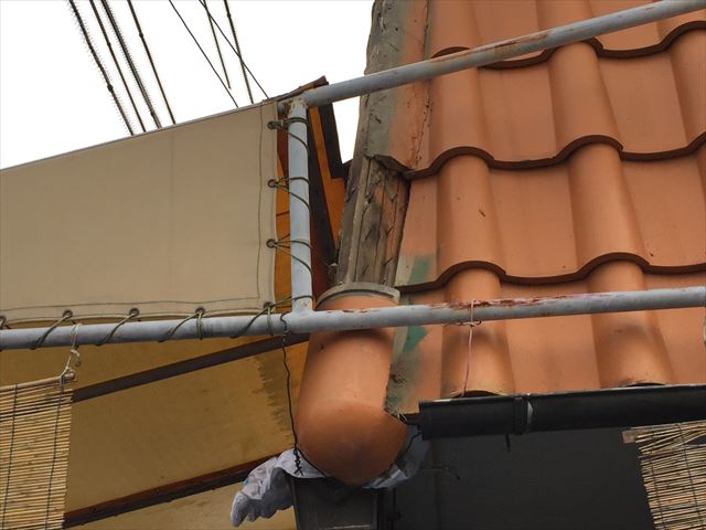 岡山市北区　屋根修理　棟積み直し工事