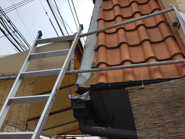 岡山市北区　屋根修理　棟積み直し工事