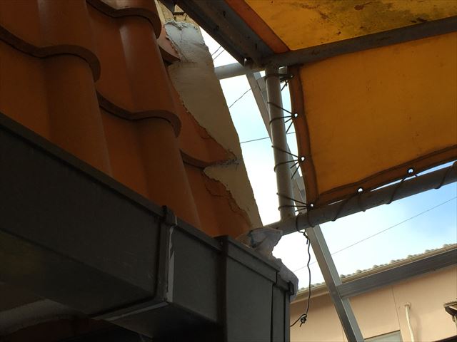 岡山市北区　屋根修理　棟積み直し工事