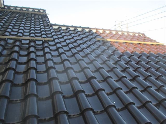 倉敷市　本棟三日月漆喰工事