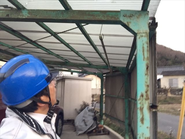 岡山市東区かーポート波板張替