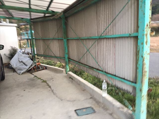 岡山市東区かーポート波板張替