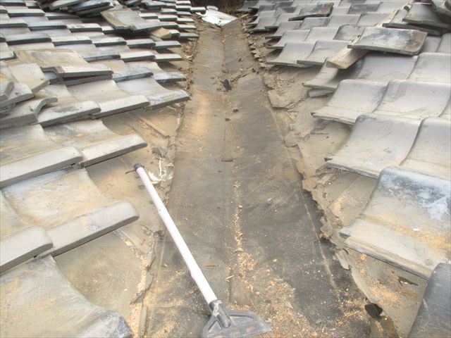 岡山市北区　谷板金撤去