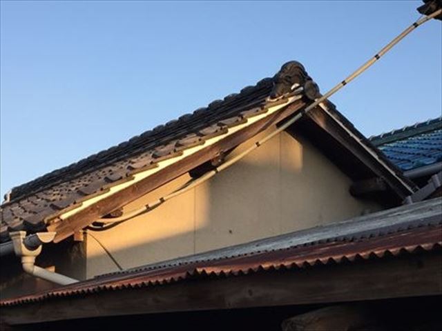 岡山市中区　雨漏り修理　漆喰工事