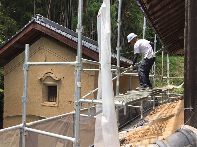 岡山県久米南町　屋根工事 屋根リフォーム　2足場撤去