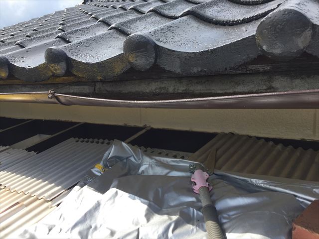 岡山市中区テラスの波板張替