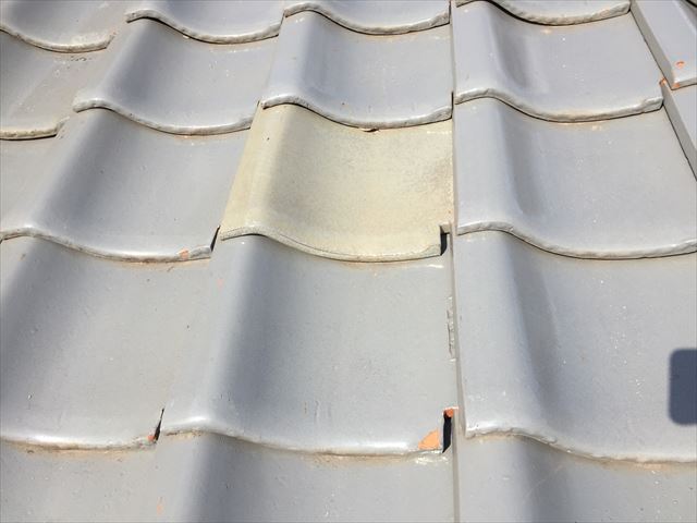 岡山市南区　瓦のサイズが違う