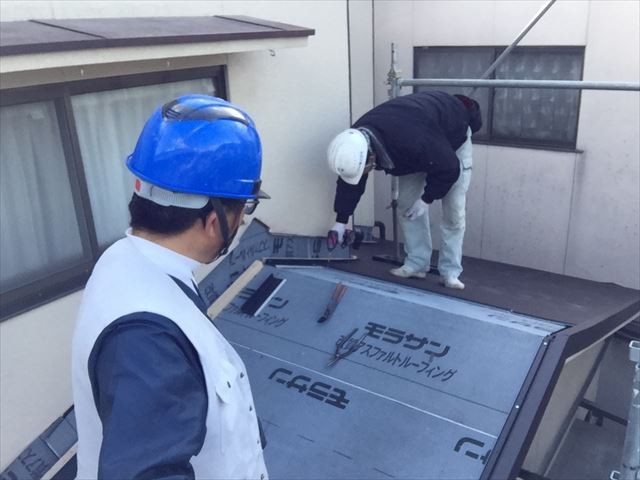 岡山市北区　スーパーガルテクトの工事確認